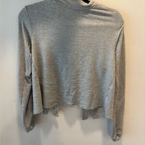 Gray Women's Open Back Tie Top